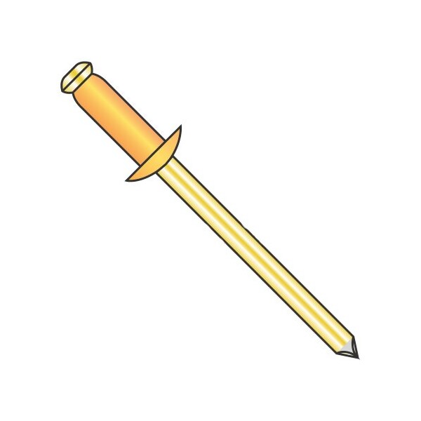 Newport Fasteners Blind Rivet, Dome Head, 1/8 in Dia., 0.40 in L, Copper Body, 10000 PK 226861 - main